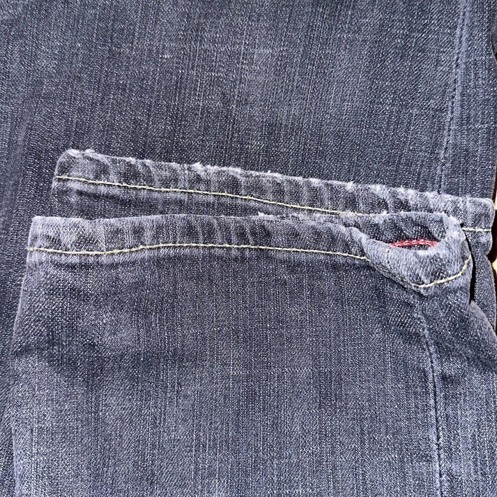Gap Original Straight Leg Stretch Blue Denim Jeans Distressed Flaw No Tags Size - Picture 7 of 7